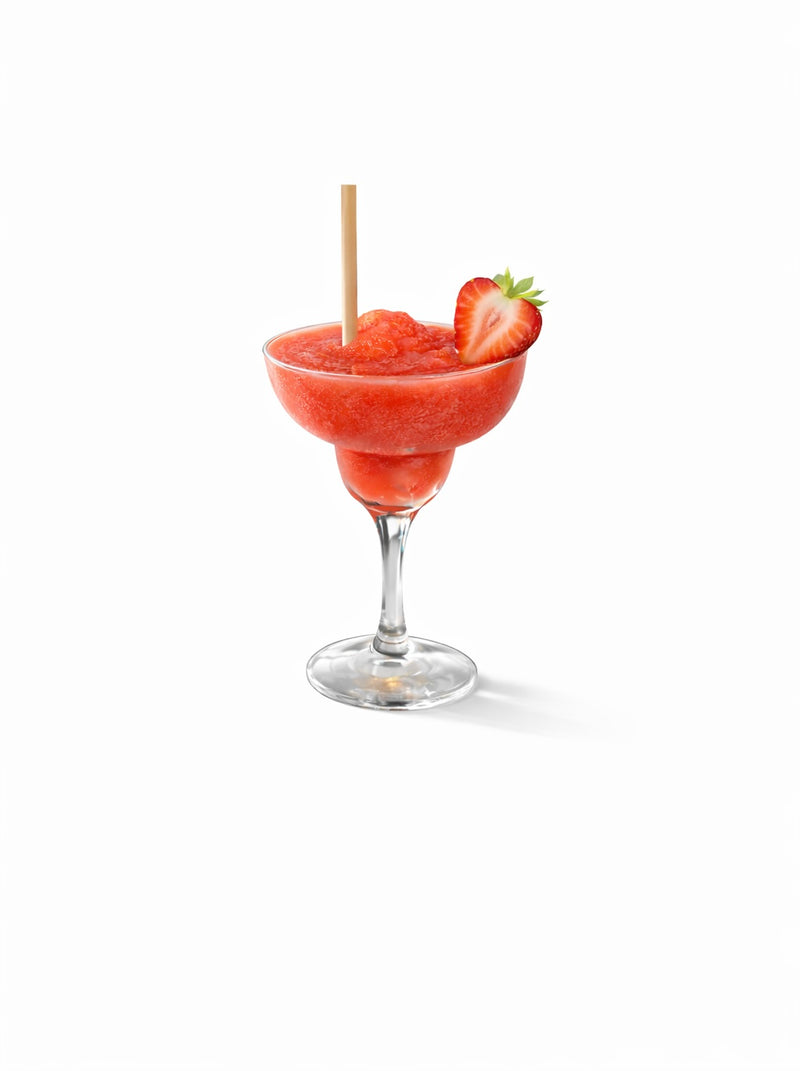 Frozen Strawberry Daiquiri cocktail poured from a slush machine